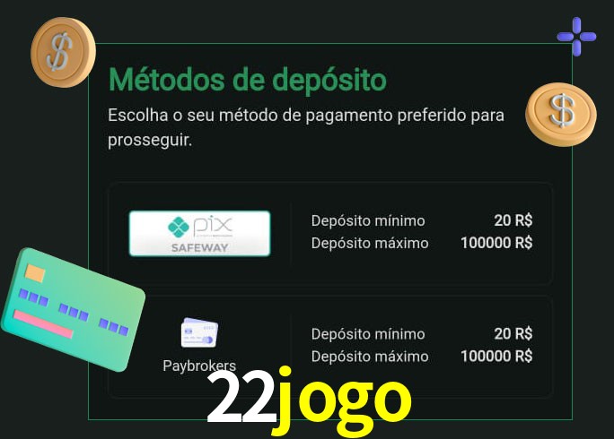 O cassino 22jogo oferece uma grande variedade de métodos de pagamento
