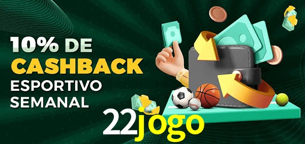 10% de bônus de cashback na 22jogo